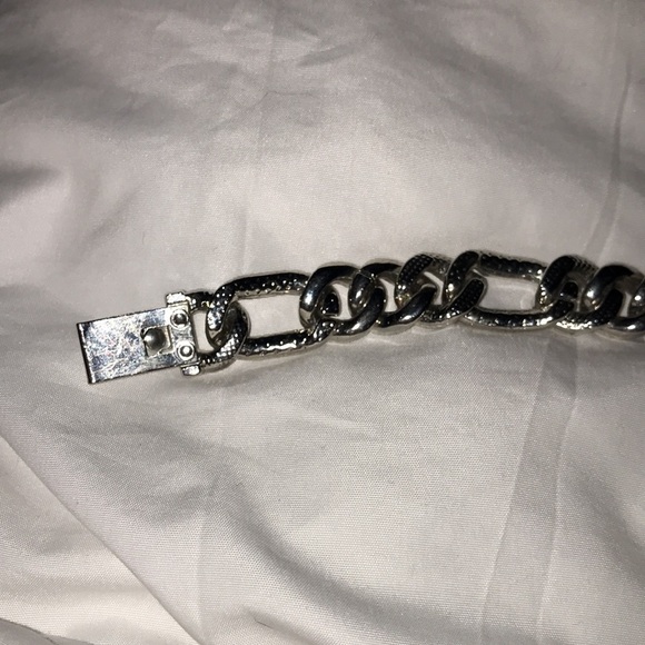 Silver tone anklet pave rhinestone - Picture 5 of 7